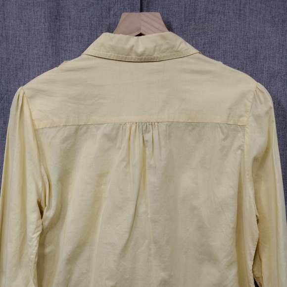 White House Black Market Button Shirt Women's 6 Yellow Office Career Retro 90s - Picture 6 of 8
